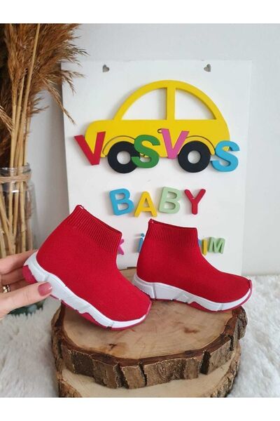 VOSVOSBABYSTORE Tenis cu bandaj roșu