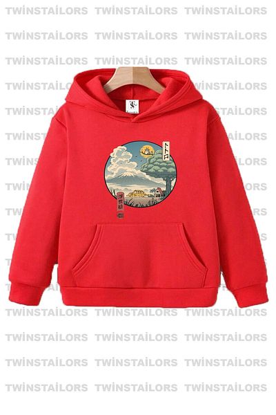 twins tailors Детски суитшърт с качулка и качулка с щампи Totoro аниме унисекс двоен пакет