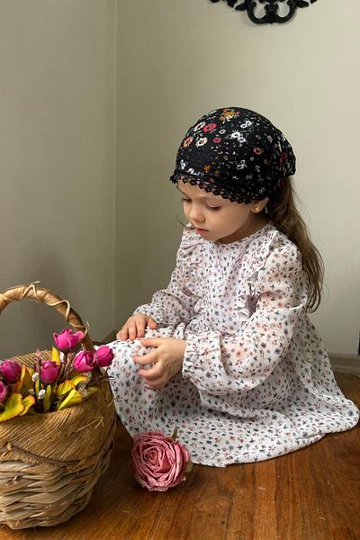 meqlife 1990 Vintage Girl's Dress Ecru