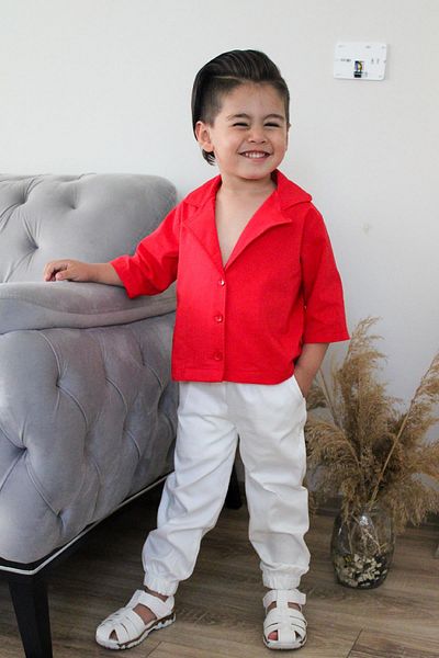 meqlife Unisex Red Children's Shirt