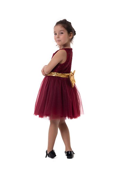 HEPSİMİNNAK Girl's Bow Wedding Dress