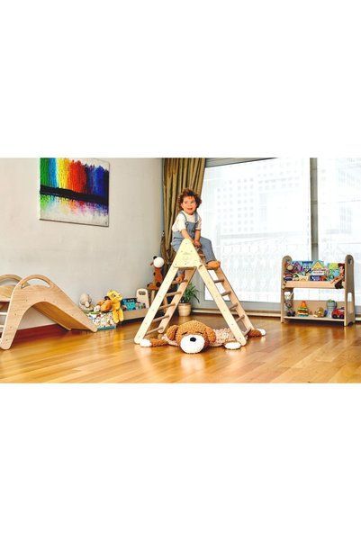 KIDOPPO Oversized Climbing Triangle| Montessori Climbing Ladder| Oversized Climbing and Balance Toy