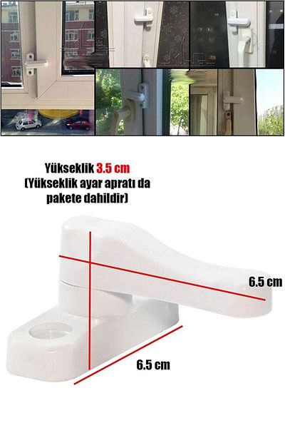 Badem10 Baby Kids Pimapen PVC Door Window Safety Protection Lock Latch Glass Lock White (5 PCS)