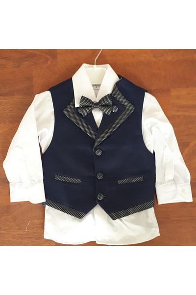Terry Boy's Vest Tuxedo Suit Wedding Engagement Henna Graduation Birthday Holiday Gift