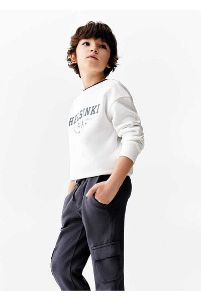 MANGO Kids Pohodlné bavlněné kalhoty Jogger