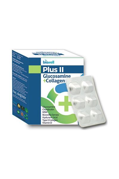 Biowell Plus Ii Glucosamine and Collagen 60 Capsules - 3 Pieces
