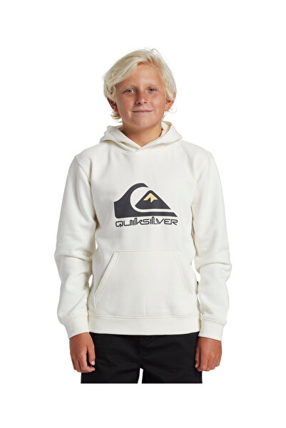 Quiksilver Hanorac pentru copii cu logo mare Albă ca Zăpada - Aqbft03099-wbk0