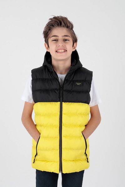 AHENGİM Boy's Trend Puffer Vest - Garnished Ak 216364