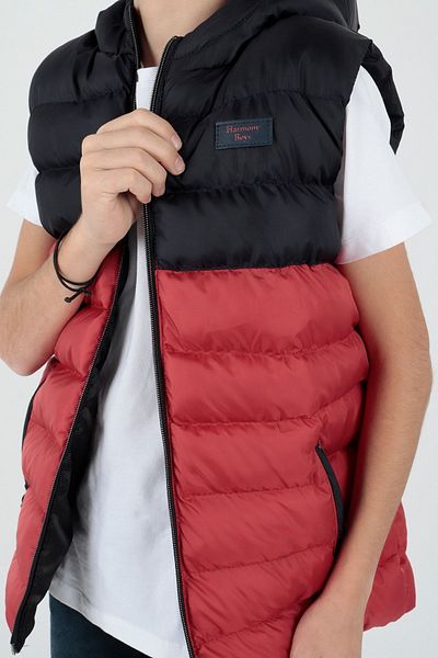 AHENGİM Boy's Trend Puffer Vest - Garnished Ak 216364