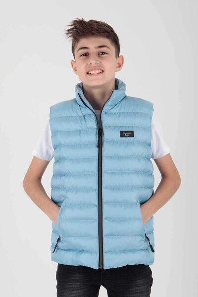 AHENGİM Boy's Hoodless Puffer Vest - Fashion Trend Ak 215354