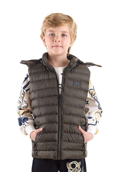 AHENGİM Aufblasbare Weste mit Kapuze für Jungen – Modetrend Ak 215051