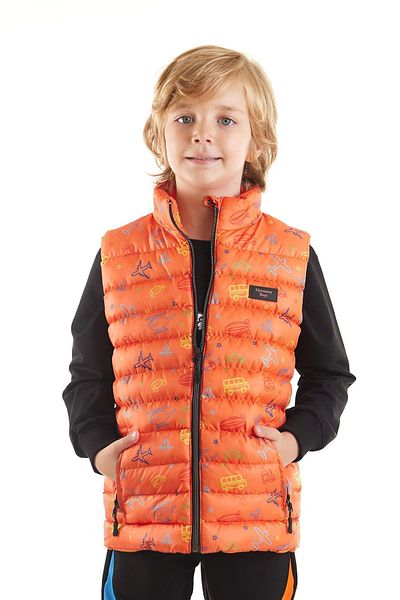 AHENGİM Vestă pufă cu imprimeu Trend pentru băiat - Ak 214041