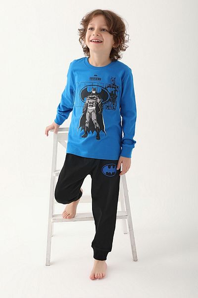 Batman Cobalt Boy's Long Sleeve Tracksuit Set
