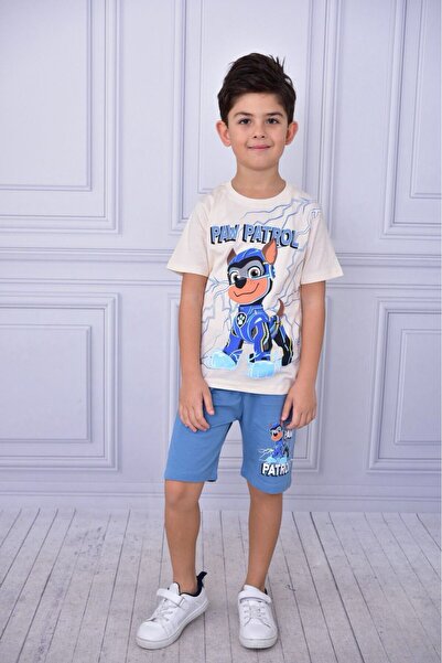 LİLLYPİCCA BOY PAW PATROL PATTERNED COTTON COMBED SHORTS 2-Piece SET