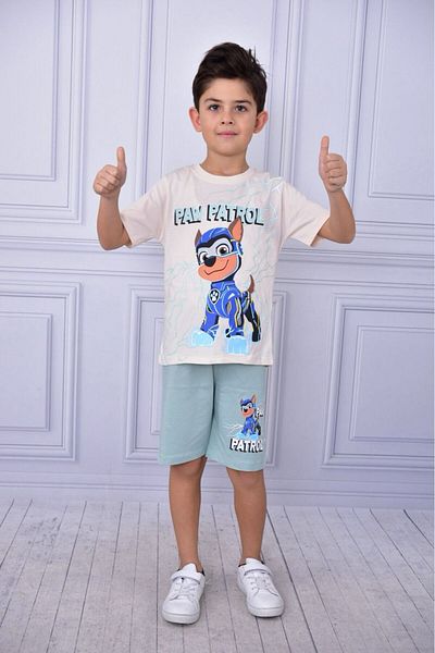 LİLLYPİCCA BOY PAW PATROL PATTERNED COTTON COMBED SHORTS 2-Piece SET