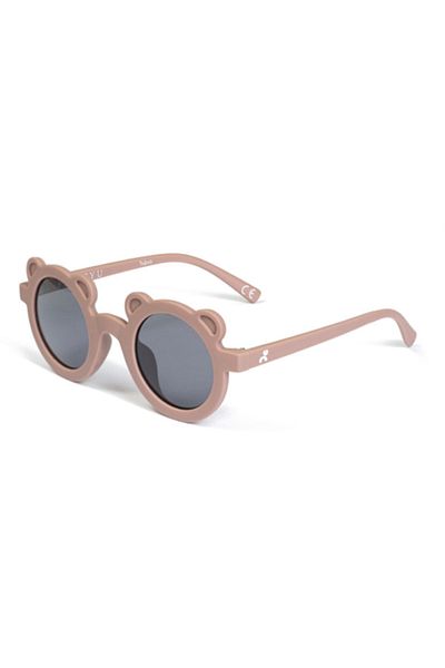 Petityu 3-8 Years Old Cool Teddy Bear Children's Sunglasses 400 UV Protection - Dark Pink
