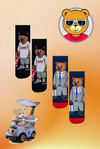 ZEYZEY MONKEY مجموعة من جوارب تيدي بير اللطيفة للأطفال للجنسين