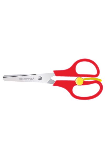 Gıpta Student Scissors Blunt Tip Spring Plastic Body 4 Colors K703 (24 Pieces)