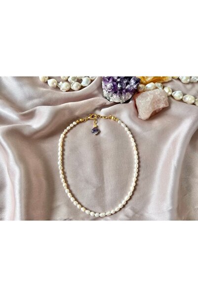 ŞİFA SHOP Gerçek inci doğal inci kolye arpa