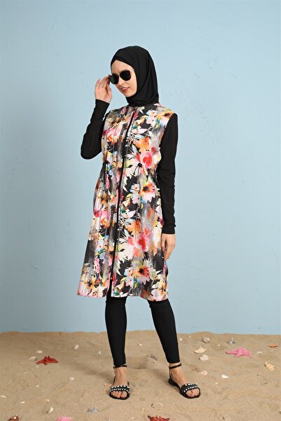 Moodbasic Renkli Desenli Mayo