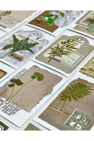 Kağıt Gemi Dükkan Autocolant/etichetă/decal pentru caiet cu 50 de coli, vintage, fluture, albastru închis, pentru decorarea jurnalului/bullet journal/caietului