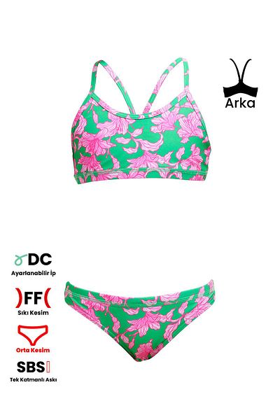 FUNKİTA Funkita Blossom Fly - Girl's Bikini Set, Bottom and Top Set