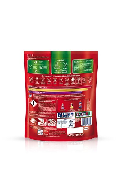 Pril Excellence 4'ü 1 Arada 44 Kapsül (2x22 Paket) - Yoğun Bulaşık Temizliği