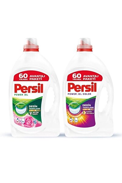 Persil Jel 1x Renkliler 1x Gülün Büyüsü 60 Yıkama 3900 ml 2'li Set