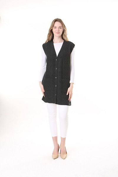 Lamierra Knitwear Harttuş Long Vest