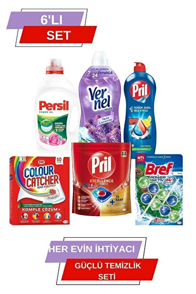 Perwoll Orta Boy Güçlü Temizlik Seti: Deterjan, Yumuşatıcı, Persil, Pril, K2r...