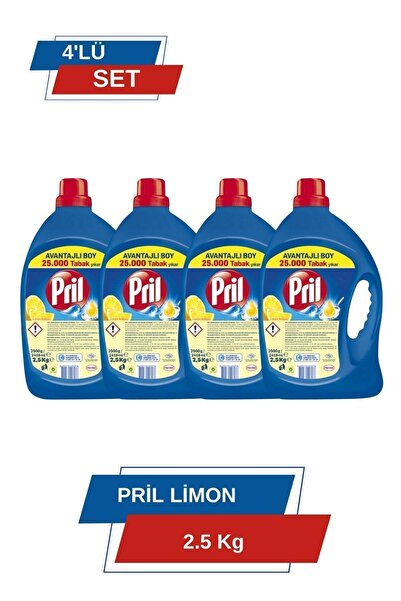 Pril Limon 2.5kg 4'lü Set - Ferahlatıcı Güçlü Temizlik