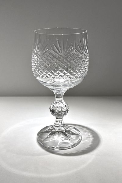 Bohemia مجموعة Sterna Crystal مكونة من 6 أكواب مياه باللونين الأبيض والقهوة - موديل الأناضول 150 سم مكعب