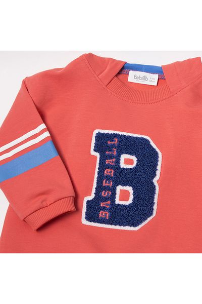 Bebetto Baseball Time K4445 - 2-Piece Hooded Sweat Set (Three String)