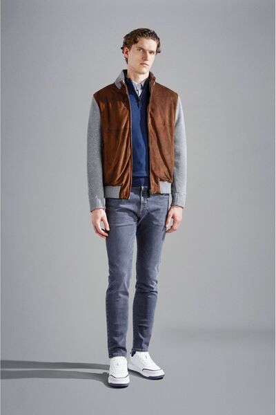 PAUL&SHARK MEN'S ZIPPED PULLOVER C.WWOOL