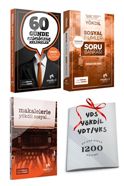 Modadil Yayınları Yökdil Sosyal 60 Günde Ezberbozan Kelimeler-Soru Bankası-Ma...