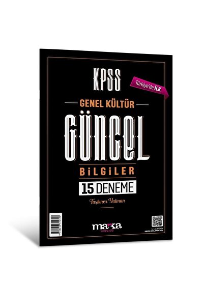 Marka Yayınları Marka KPSS Güncel Bilgiler 15 Deneme Çözümlü Marka Yayınları