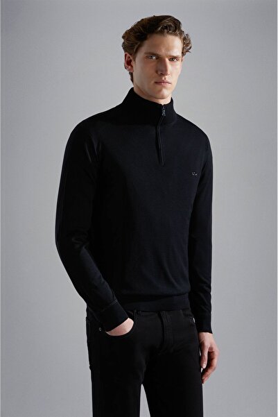 PAUL&SHARK MEN'S ZIPPED PULLOVER C.W. WOOL