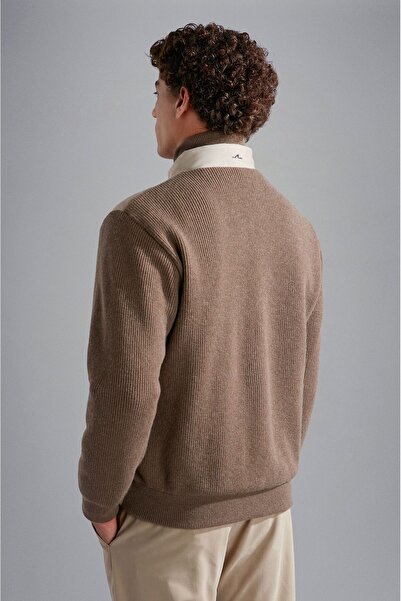 PAUL&SHARK MEN'S ZIPPED PULLOVER C.WWOOL