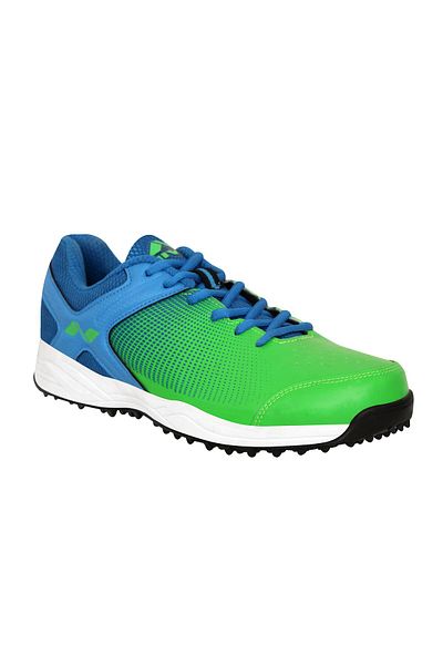 Nivia Men's Field-1 Cricket Shoes | Blue/Green | Mesh Pvc | For Boys and Men | 9 UK, 10 US, 43 EU