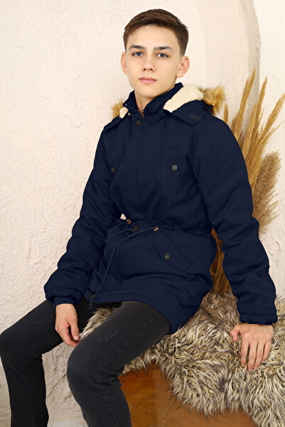 Joui Co Зимовий довгий пальто для хлопчика - Водонепроникна канва