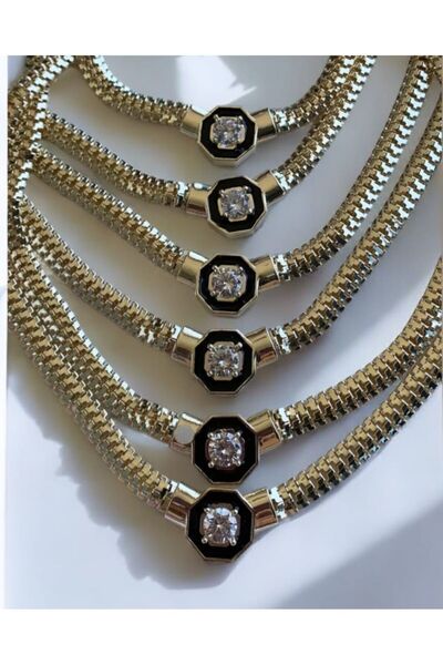 Generic Brand Leyla (Serenay) necklace with zircon embellished