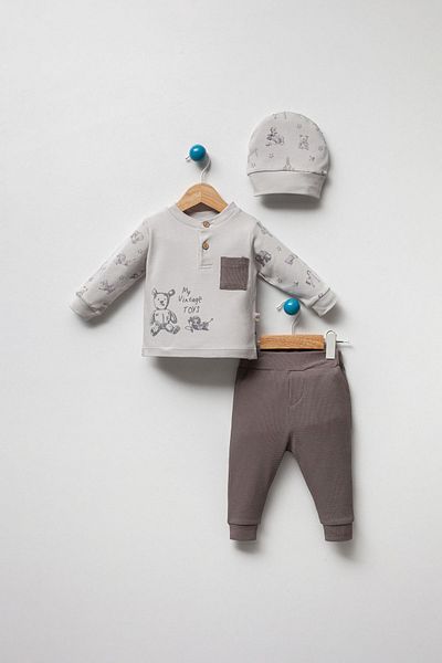 Bubbles 100% Organic Cotton 2-Piece Set Toys for Baby Boy