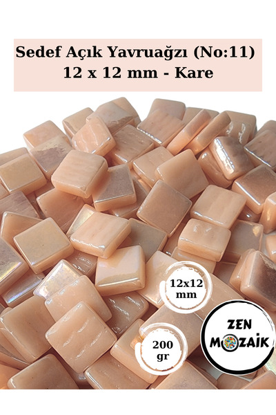 Zen Mozaik Sanatsal Mozaik Çalışmalarınız için 12x 12 mm Kare - Sedefli  Cam ...