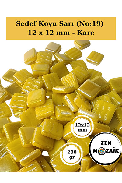 Zen Mozaik Sanatsal Mozaik Çalışmalarınız için 12x 12 mm Kare - Sedefli  Cam ...
