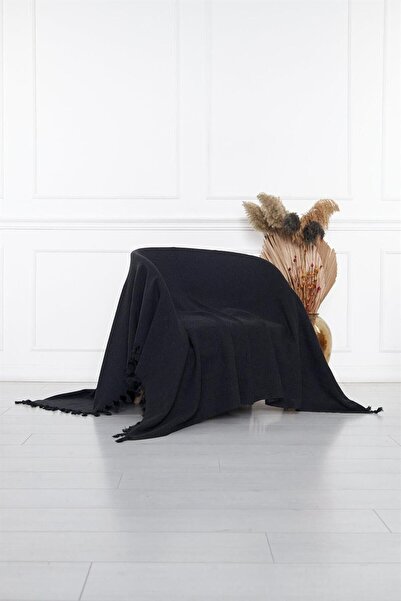 ANJEAHOME Mula Naturel Koltuk Örtüsü 180x210 Cm (RENK: SİYAH)