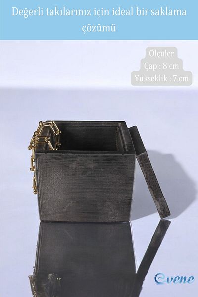 Evene Organizator de bijuterii Organizator de bijuterii Cutie de machiaj Cutie de bijuterii Argintiu Culoare antică Model 18