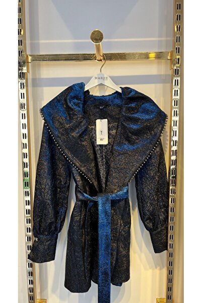 Marzebutik İnci Detaylı Jakar Ceket