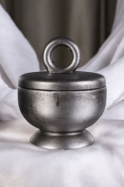 Viselia Cutie de bijuterii cu capac - Organizator de bijuterii de culoare antică argintie Model 7