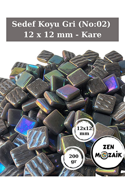Zen Mozaik Sanatsal Mozaik Çalışmalarınız için 12x 12 mm Kare - Sedefli  Cam ...