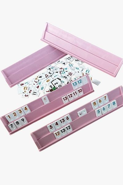 SERA Custom Pink Colored Large Size Plastic Okey Set (Plastic Stone)
